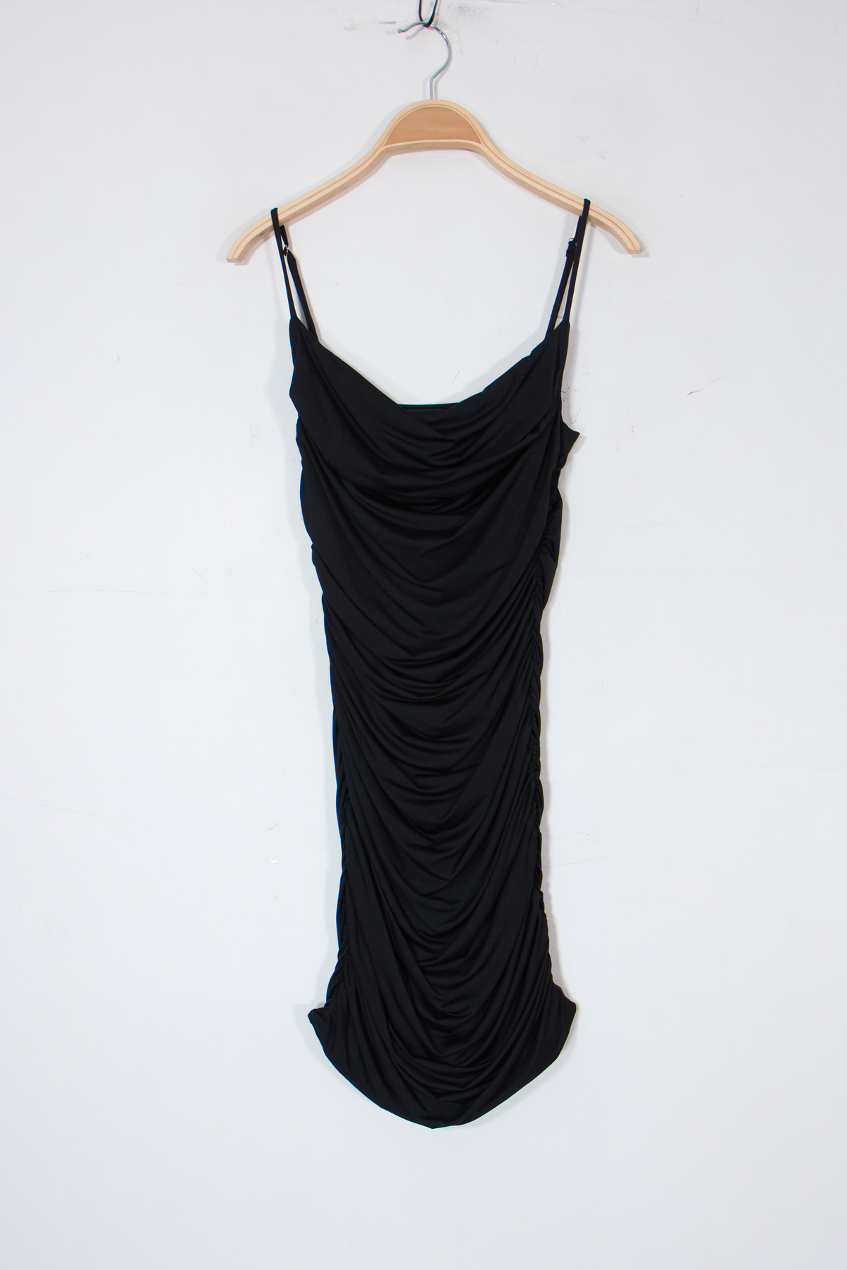 Mayorista Van Der Rock - Vestido ajustado fruncido con tirantes en tejido fluido forrado