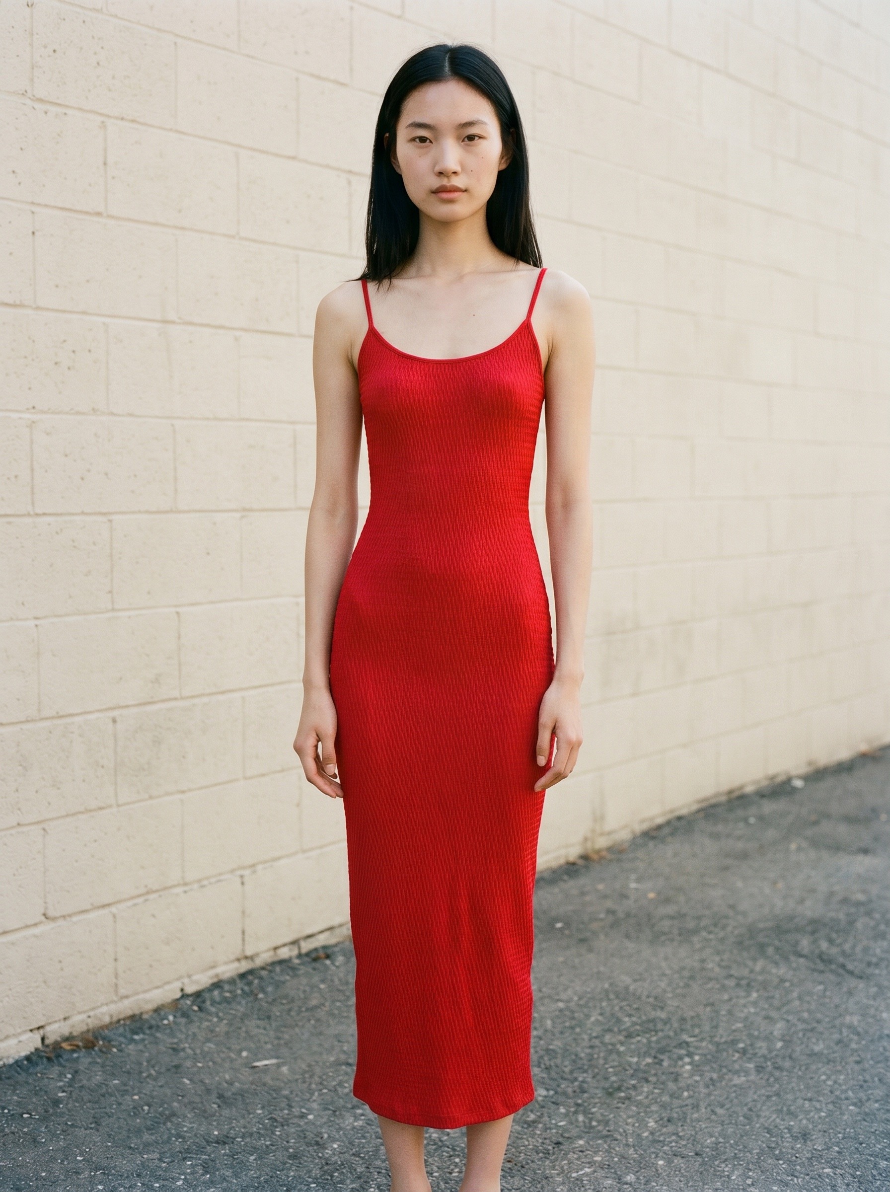 Großhändler Van Der Rock - Midikleid aus strukturiertem Strick