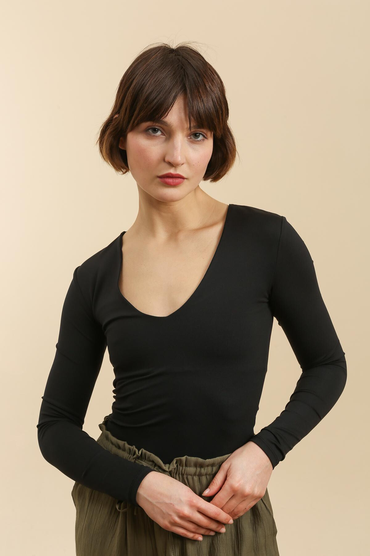 Wholesaler Van Der Rock - Long-sleeved V-neck t-shirt