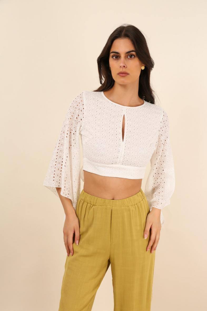 Wholesaler Van Der Rock - Halter Kimono Sleeve Crop Top
