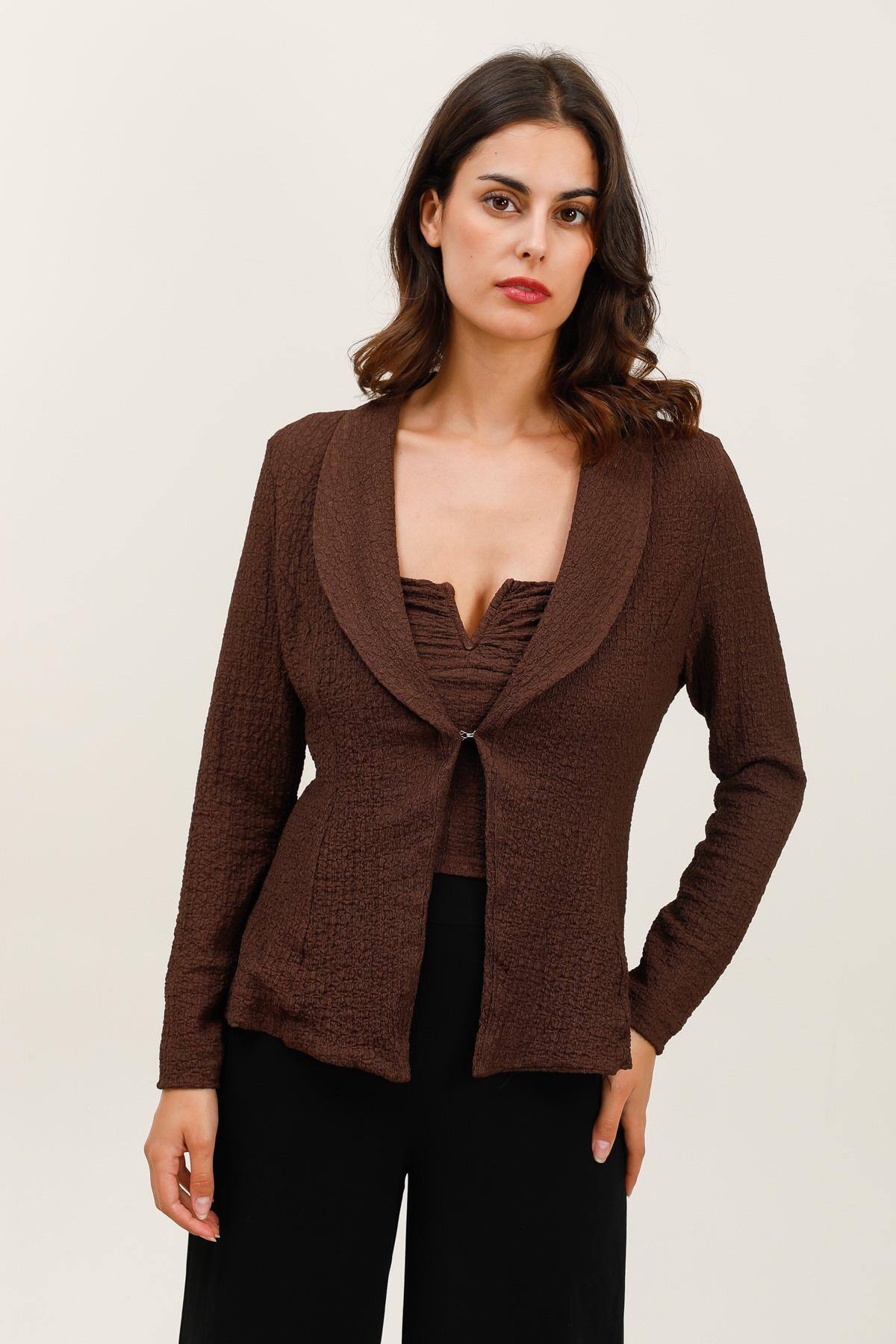 Wholesaler Van Der Rock - Lightweight jacket in textured fabric with shawl collar