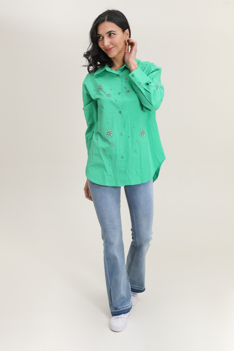 Wholesaler Vega's - Cotton shirt with shiny details