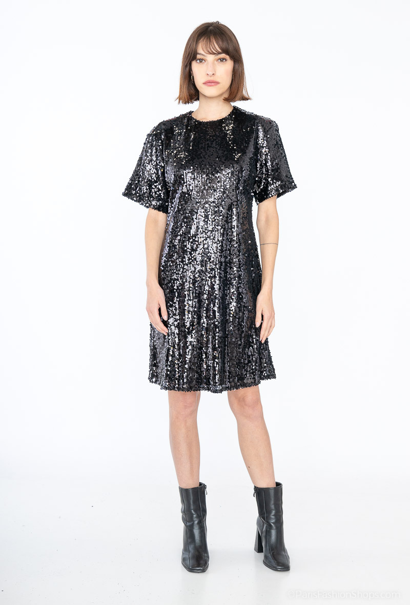 Wholesaler Vega's - Midi sequin party dress with pockets