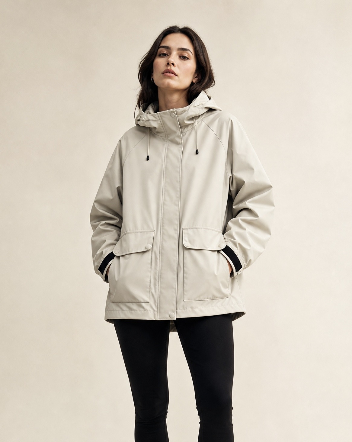 Mayorista Vera Fashion - Chaqueta utilitaria con capucha y cremallera