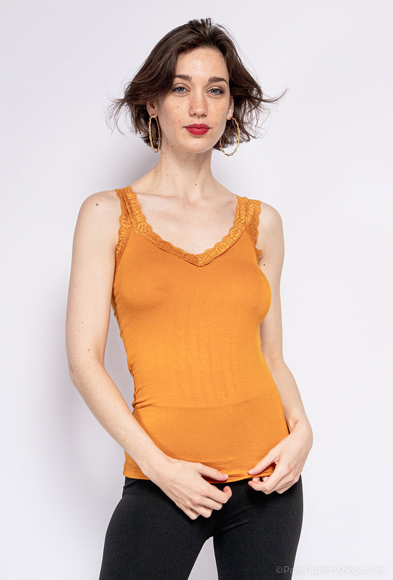 Grossiste Vera Fashion - Débardeur à bretelles dentelles