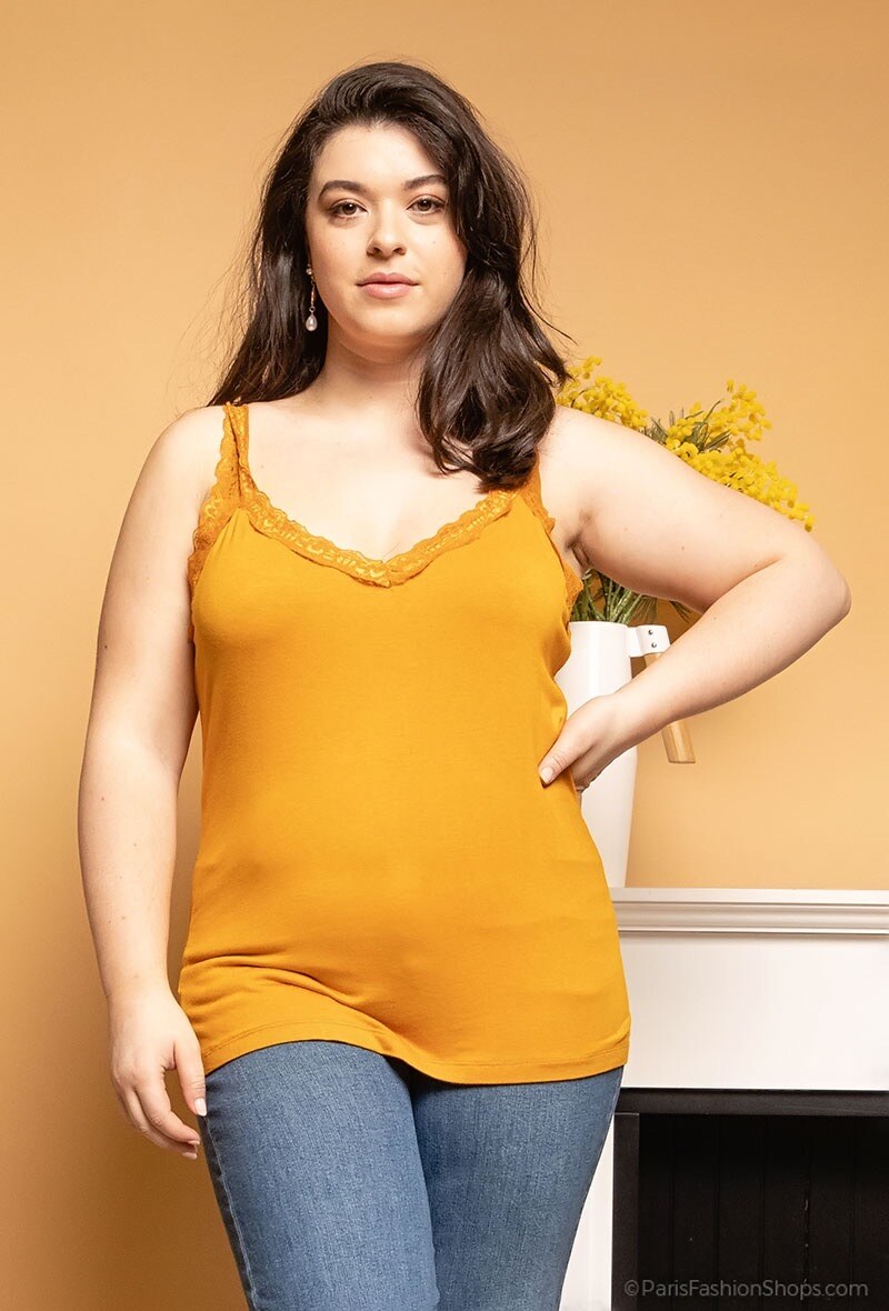 Grossiste Vera Fashion - Débardeur dentelle grande taille