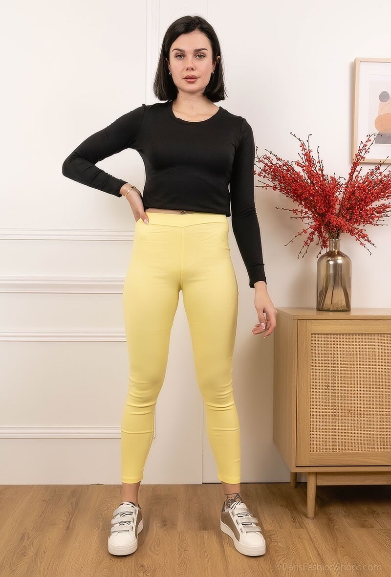 Großhändler Vera Fashion - Elastische Leggings mit 2 Gesäßtaschen