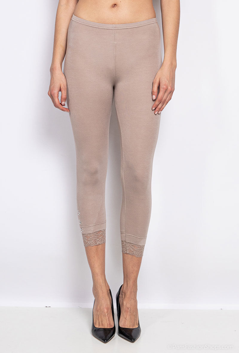 Großhändler Vera Fashion - Leggings mit Strass und Spitze