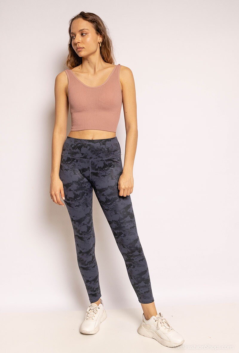 Großhändler Vera Fashion - Leggings mit Wolkenmuster im Tie-Dye-Look