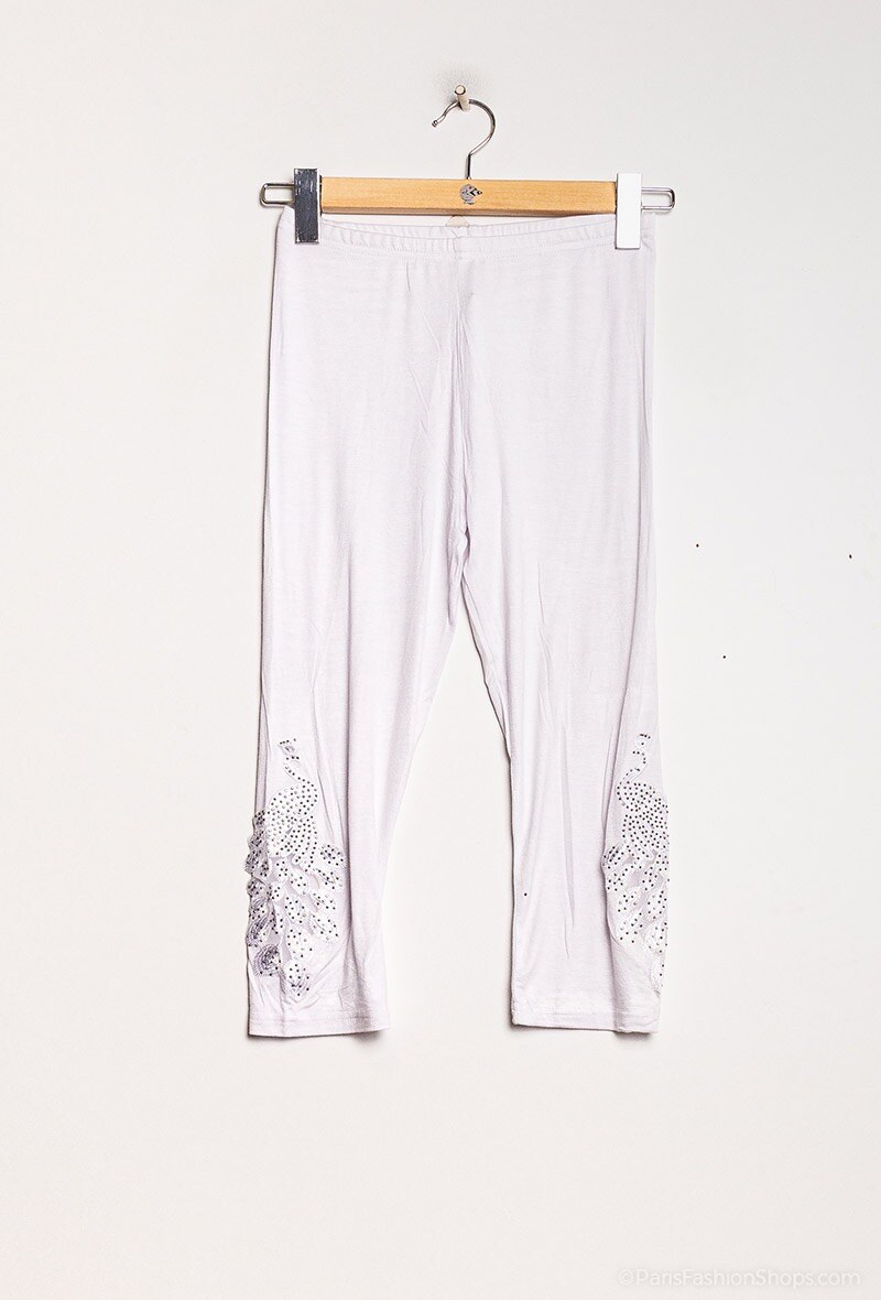 Großhändler Vera Fashion - 3/4-Leggings mit Spitzenpfau
