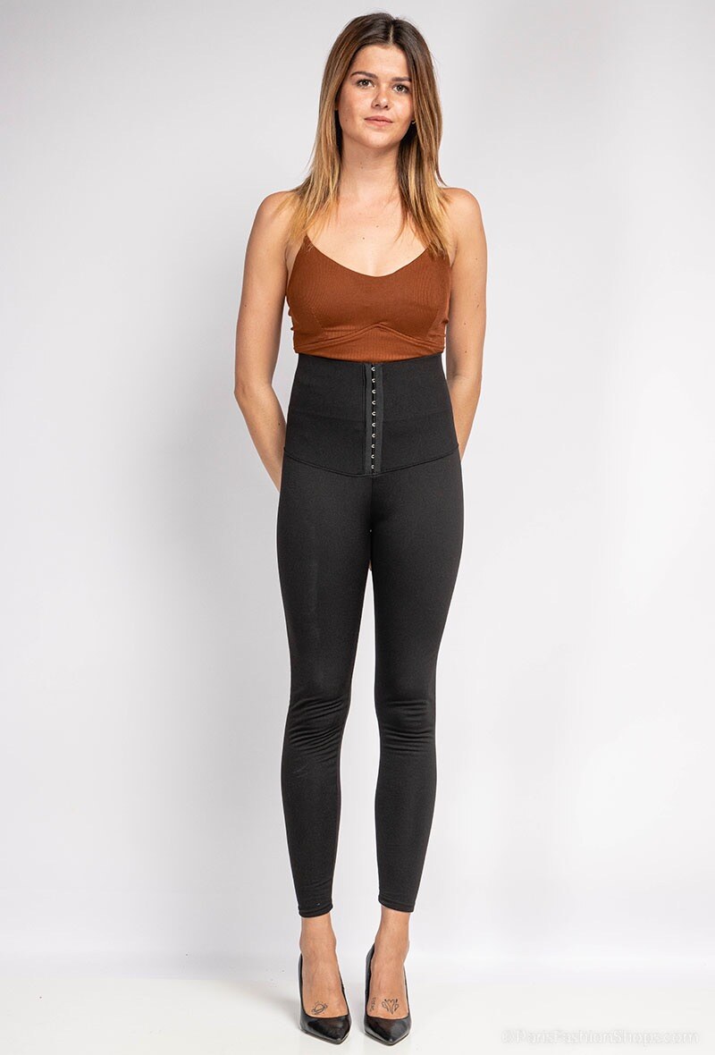 Grossiste Vera Fashion - Legging thermique à crochet taille haute