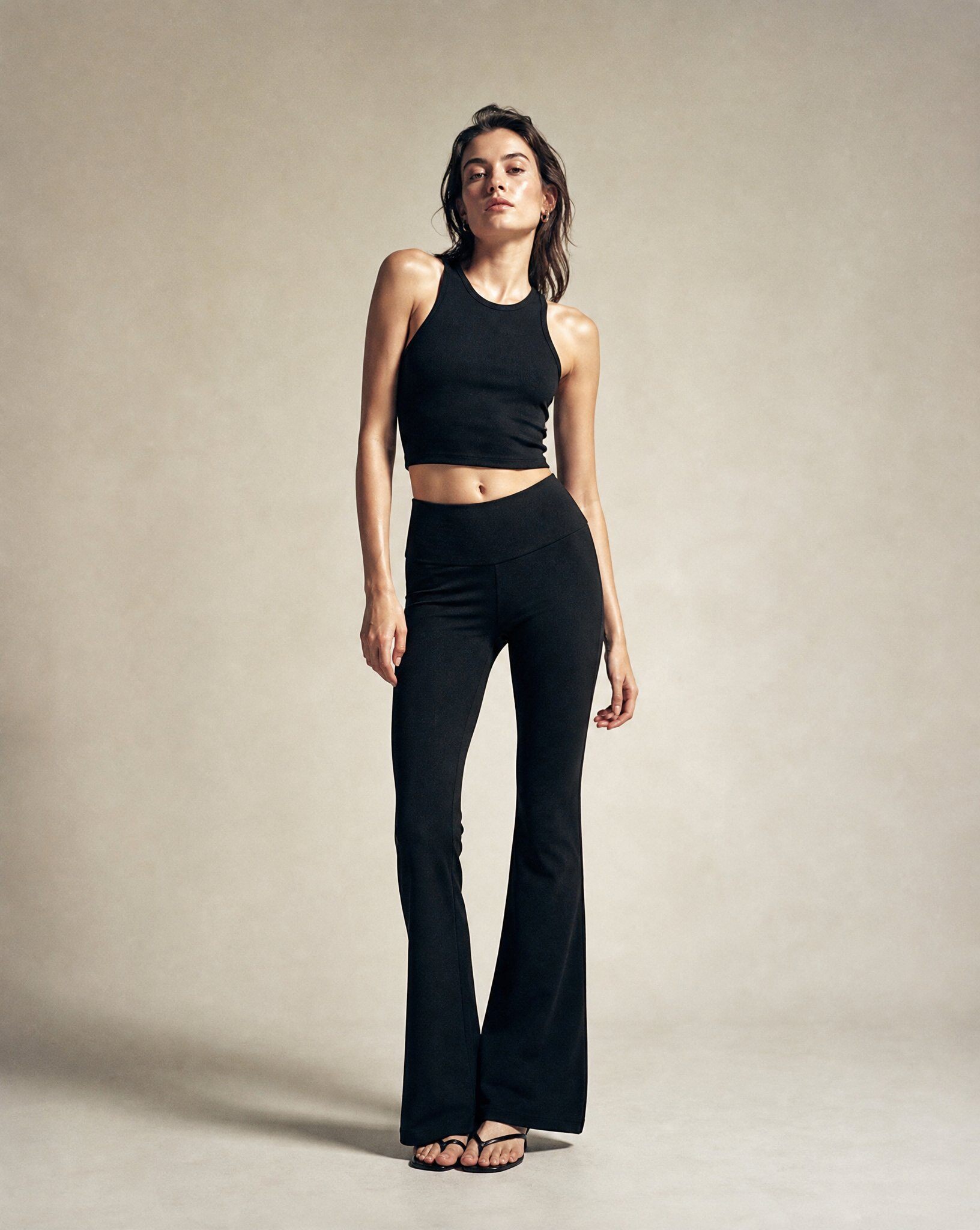 Großhändler Vera Fashion - Leggings mit hoher Taille und Schlaghose