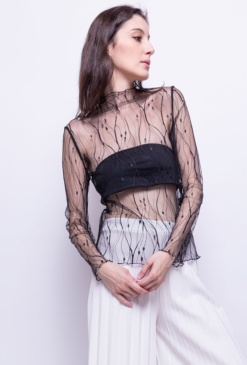 Grossista Vera Fashion - Top trasparente in rete