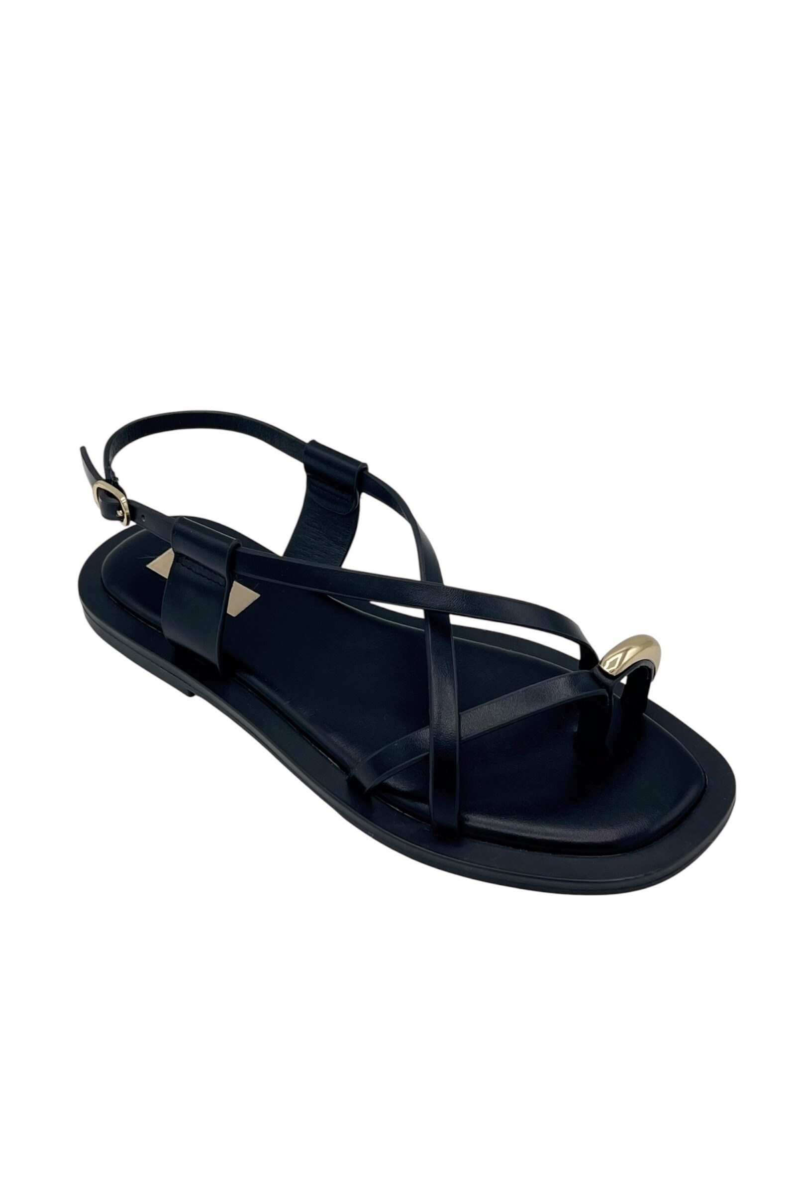 Wholesaler VERABLUM - Women's low-heeled thong sandals with lambskin