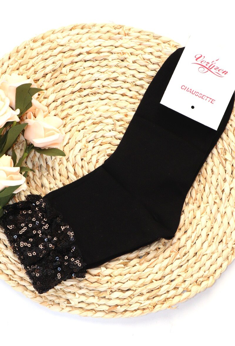 Grossiste Very Zen - Chaussettes avec volants à strass