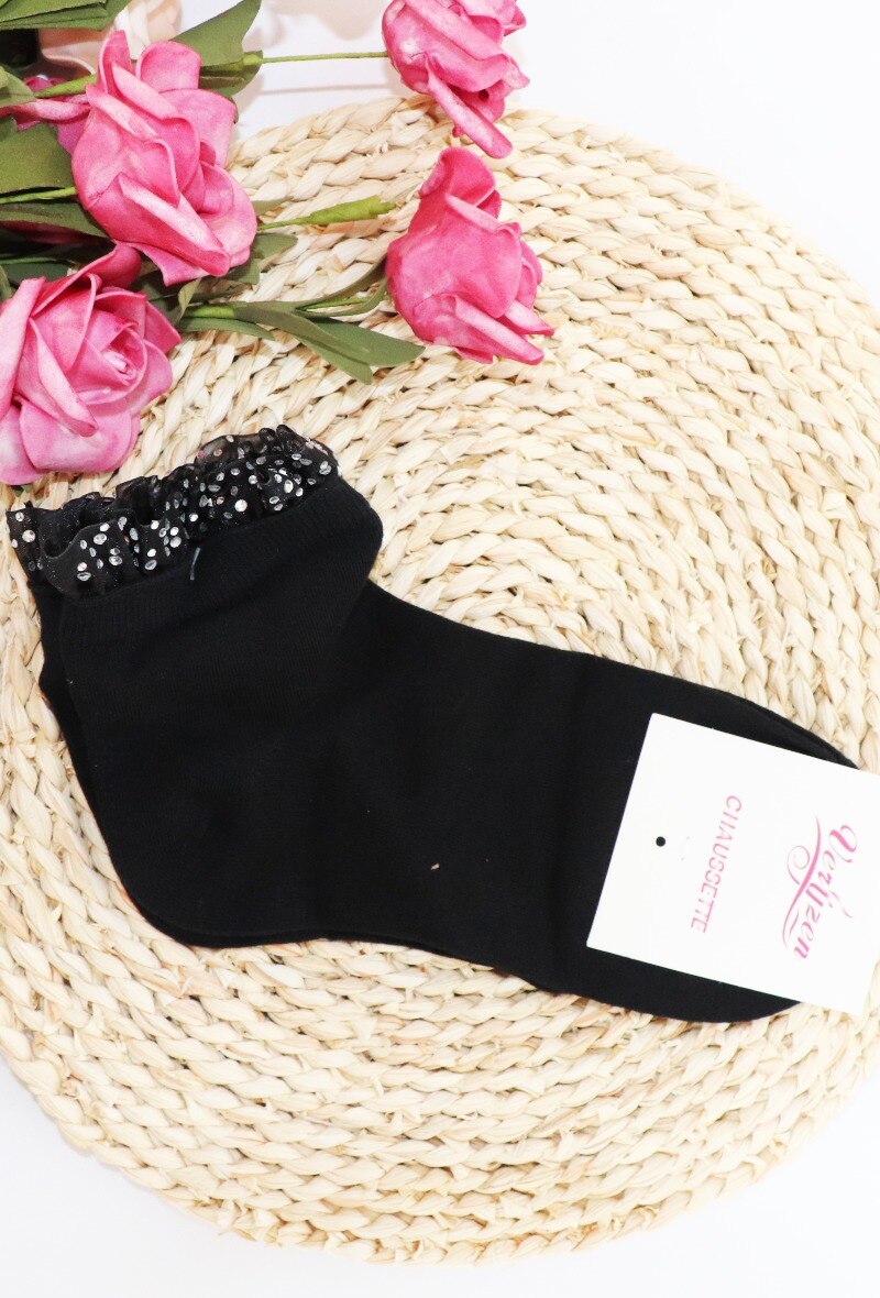 Grossiste Very Zen - Chaussettes avec volants à strass