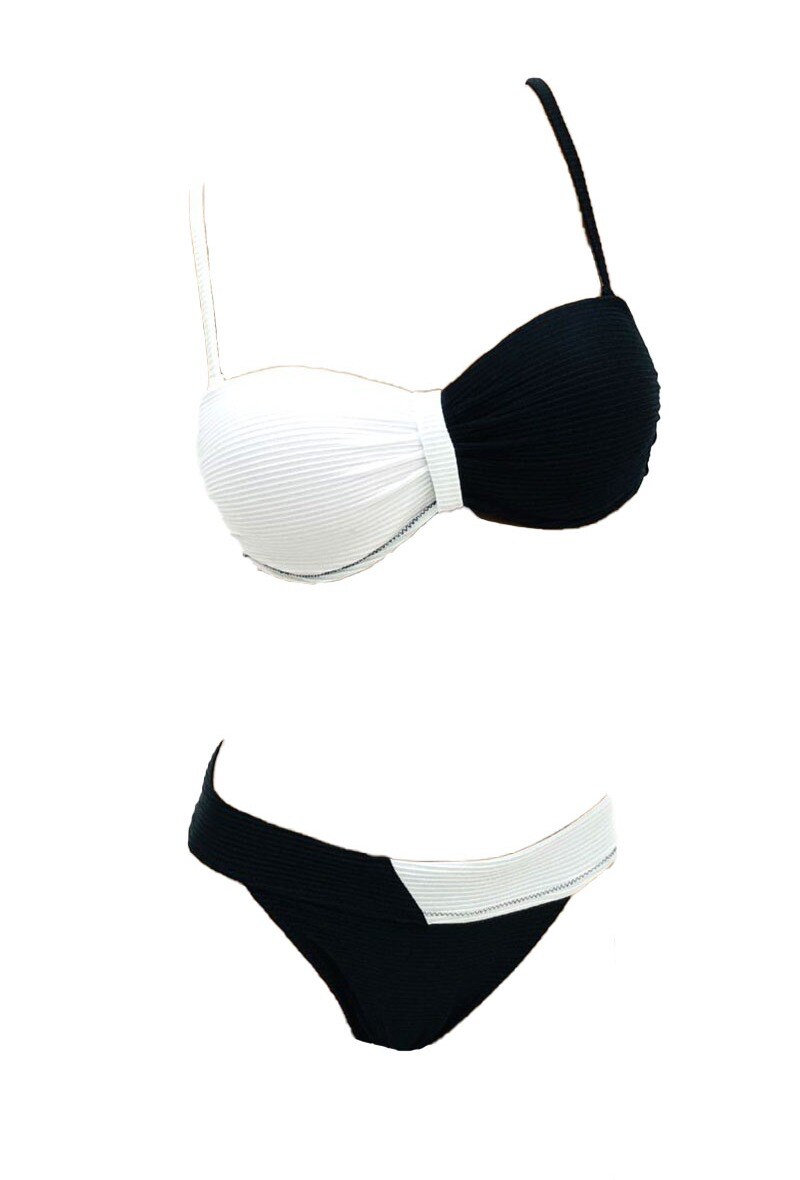 Mayorista Very Zen - Bikini bandeau texturizado con aros