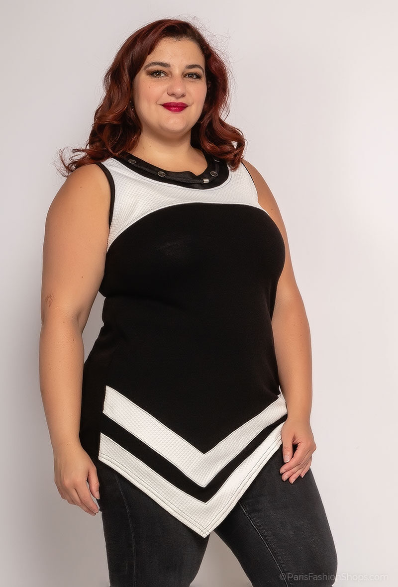 Grossiste Veti Style - Débardeur en maille colorblock