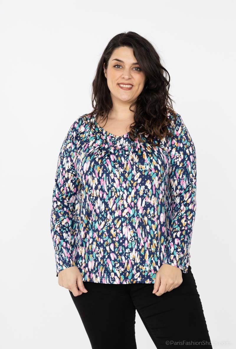 Wholesaler Veti Style - Blouses printed with sequins