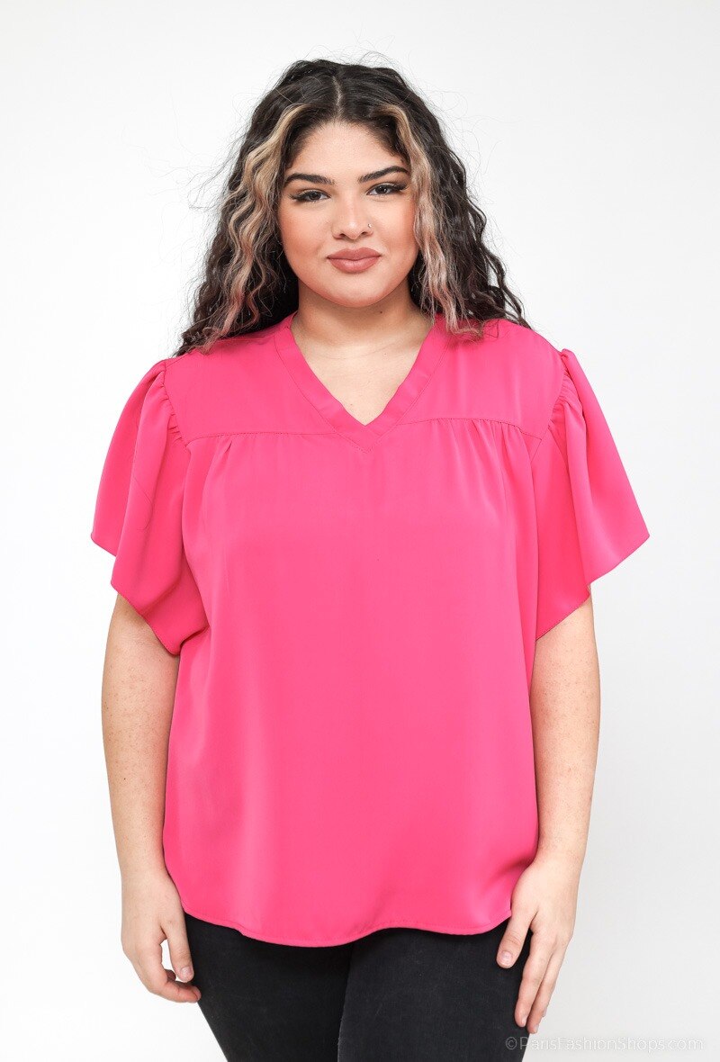 Großhändler Veti Style - Bluse mit Rüschenärmeln