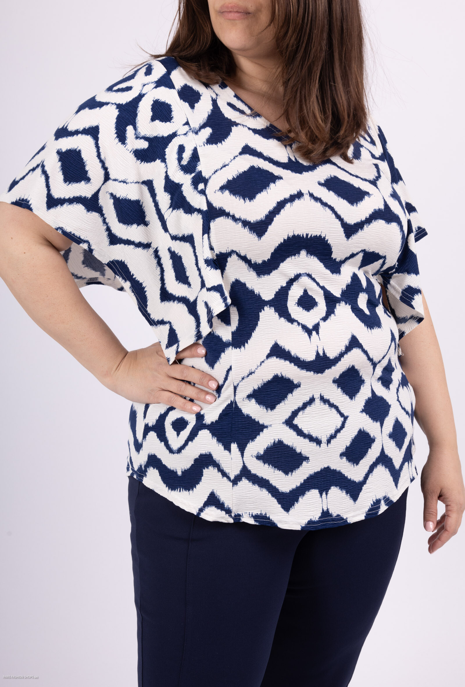 Grossiste Veti Style - Blouses imprimée manche japonaises