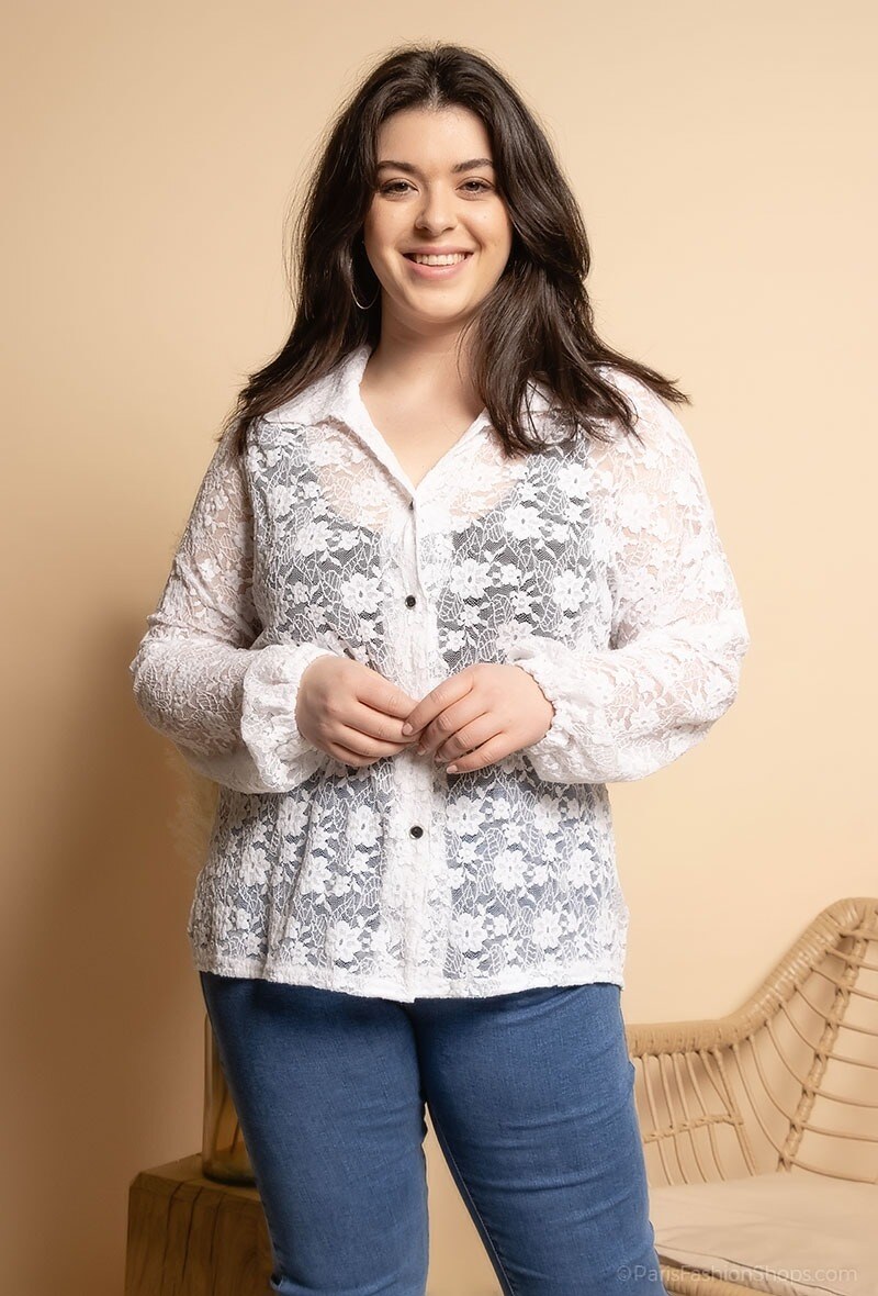 Grossiste Veti Style - Chemise  en dentelle