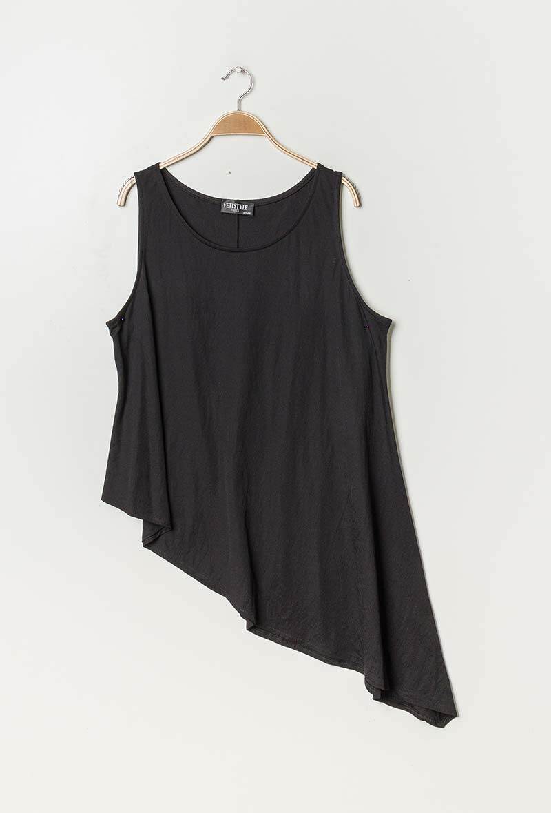 Grossiste Veti Style - Débardeur avec ourlet asymétrique