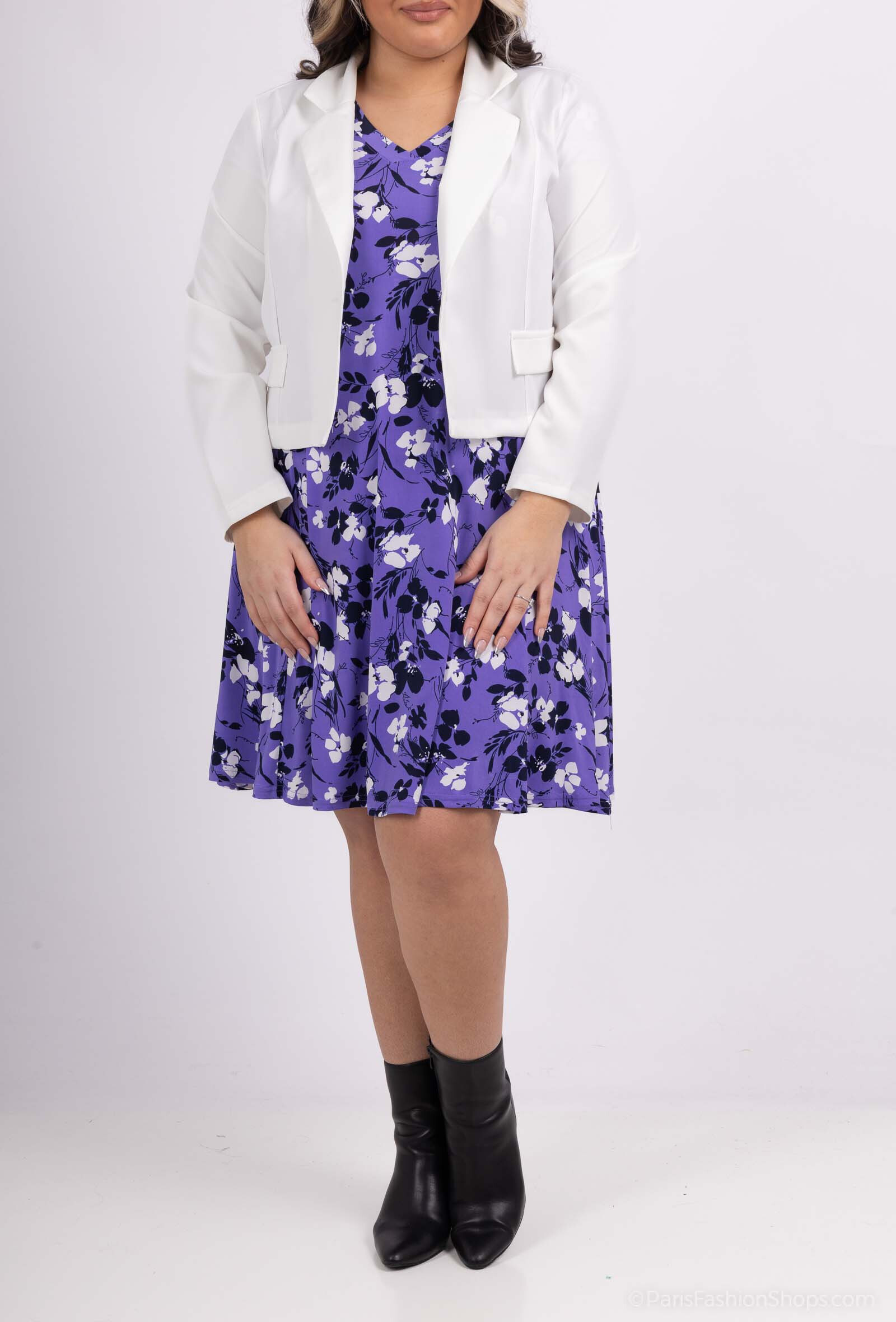 Wholesaler Veti Style - Printed dress with jacket together