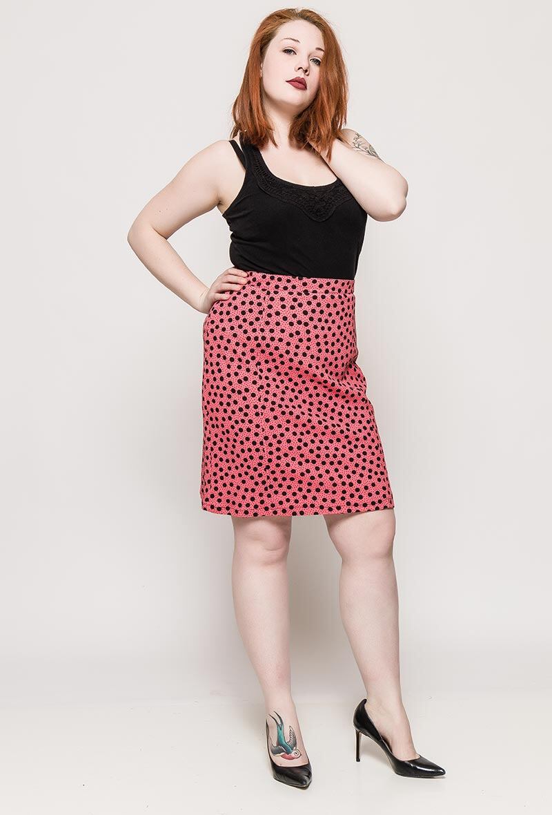 Grossiste Veti Style - Jupe stretch à pois