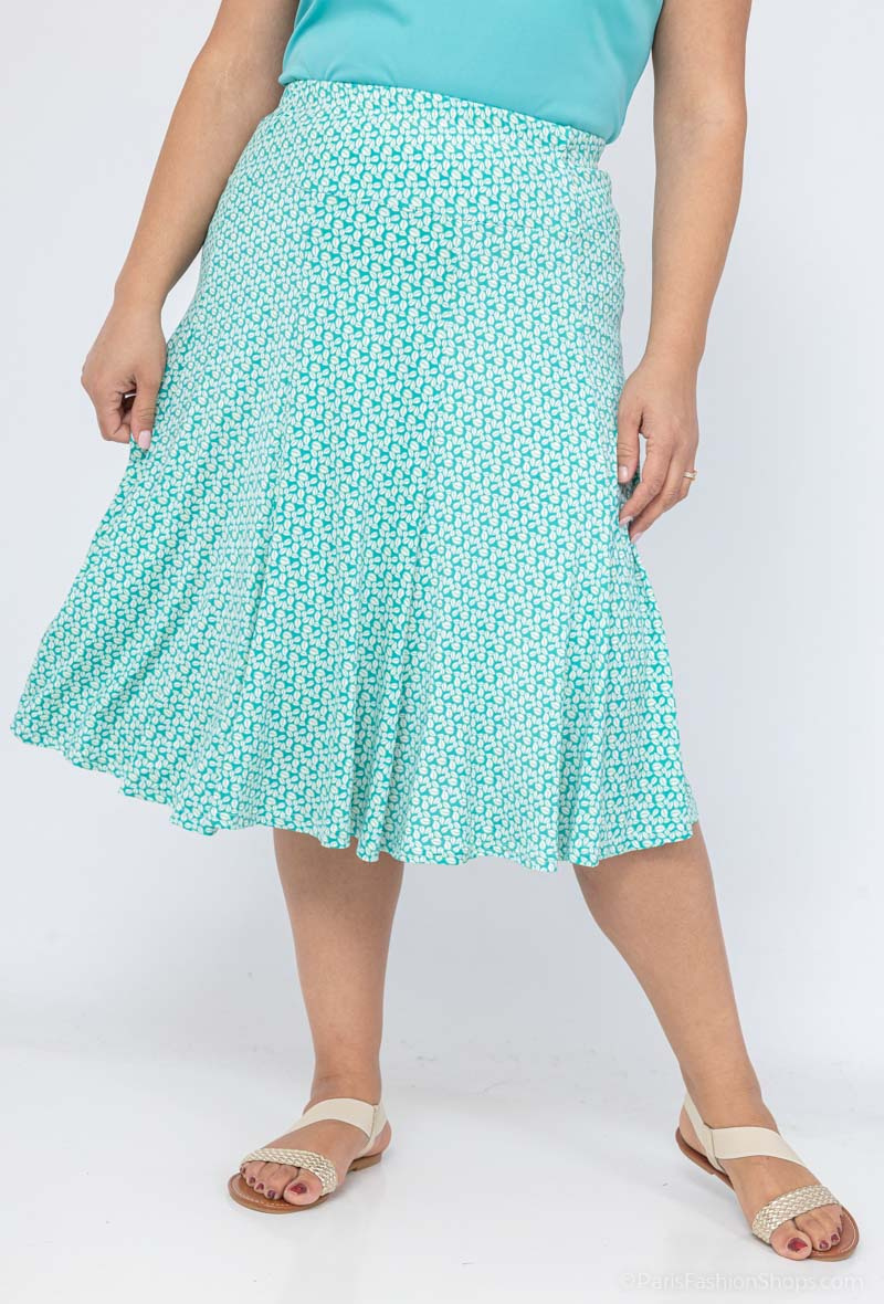 Mayorista Veti Style - Falda evasé estampada forrada