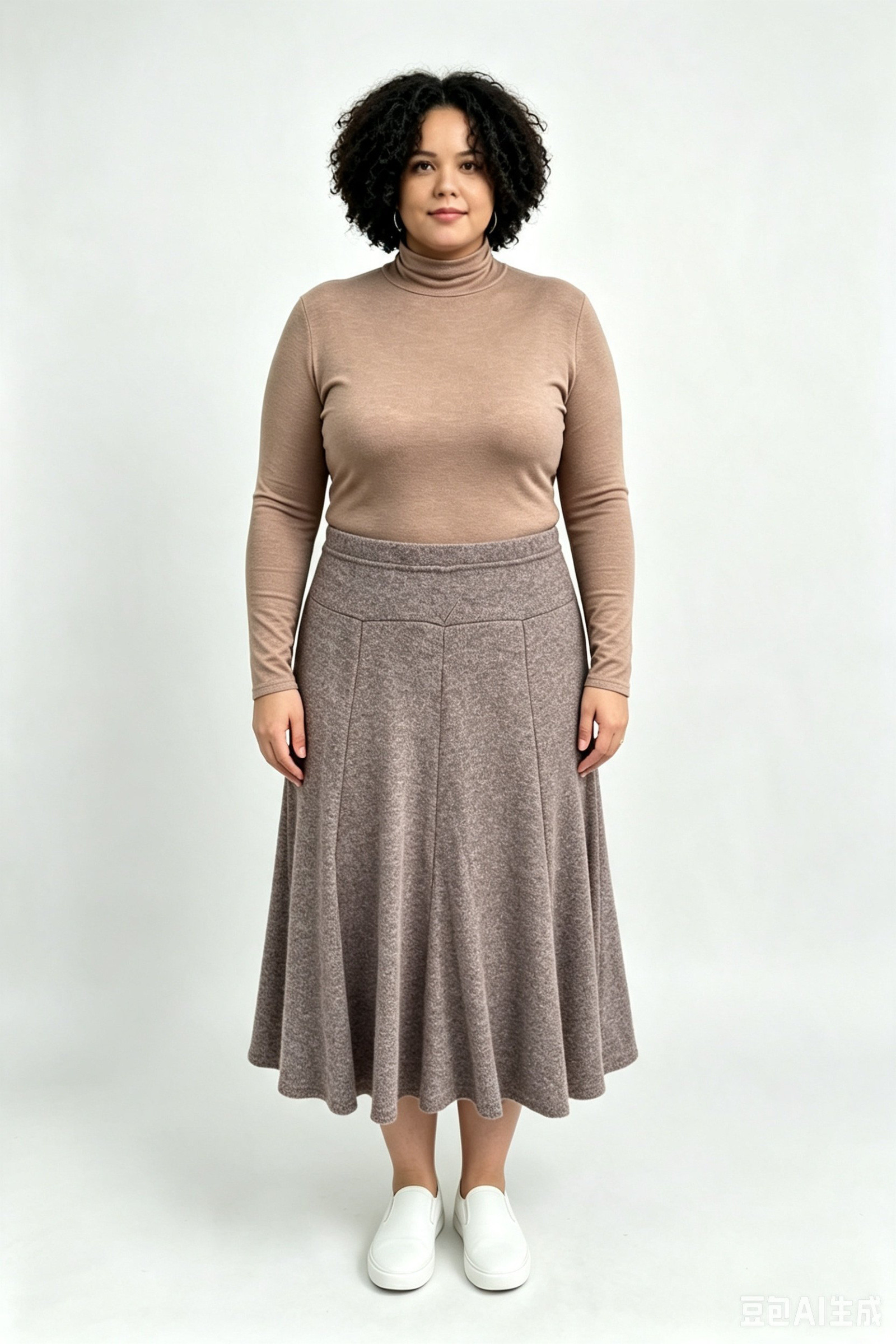 Wholesaler Veti Style - Flared lined skirt in warm knit