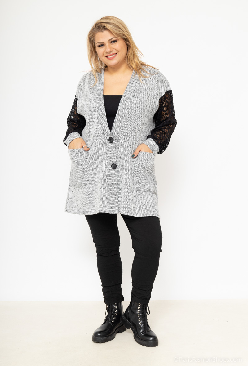 Grossiste Veti Style - Gilet avec manches en dentelle