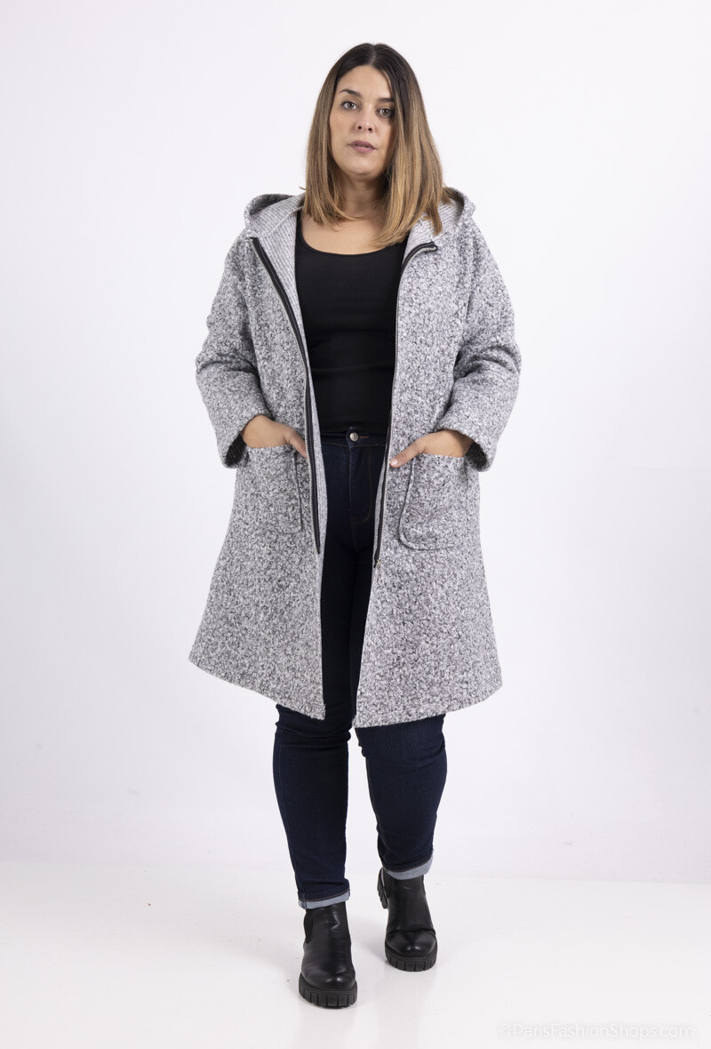 Grossiste Veti Style - Manteaux a zip avec deux poche