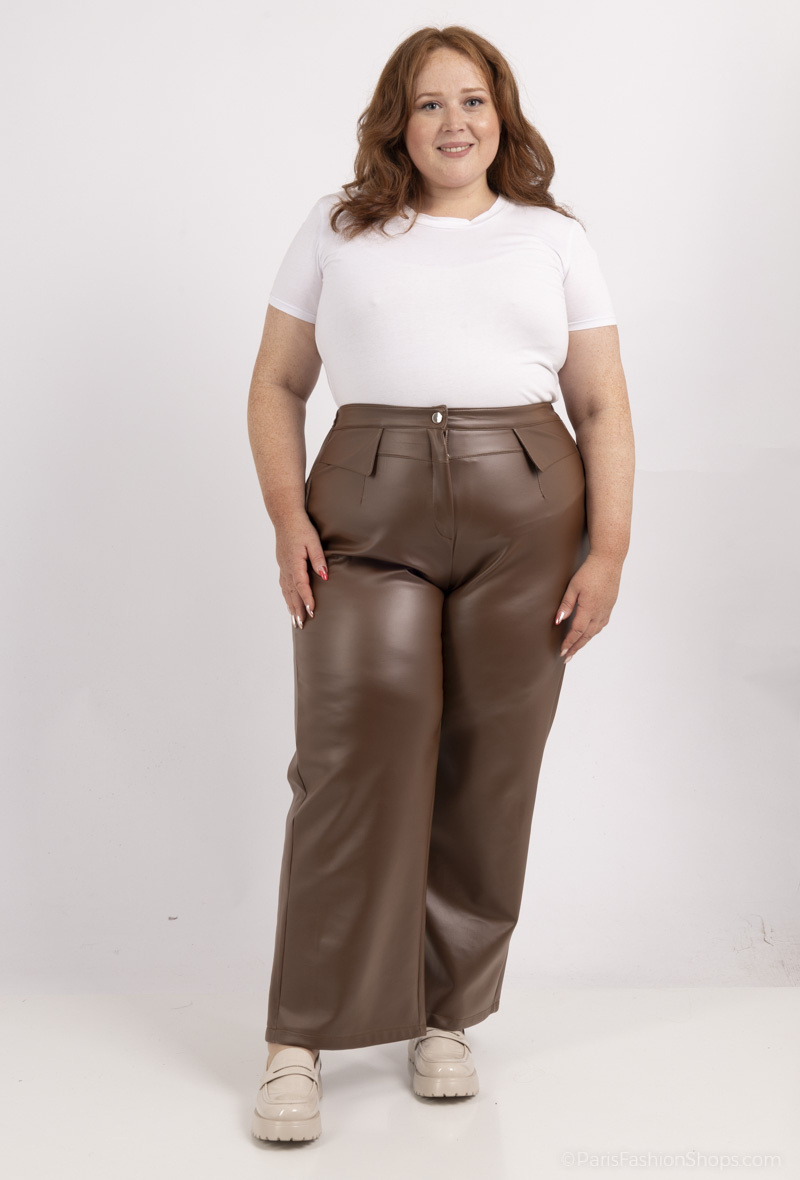 Wholesaler Veti Style - faux leather pants