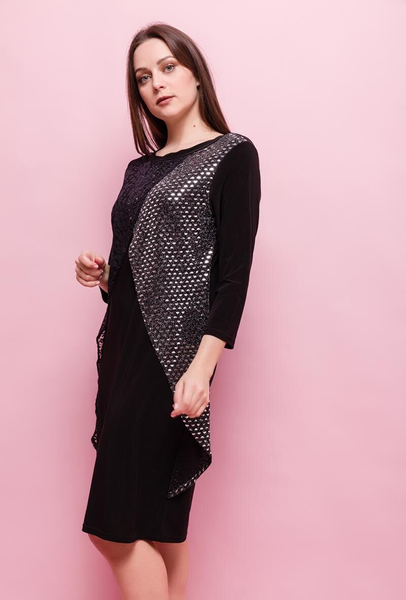 Wholesaler Veti Style - Dress with shiny detail