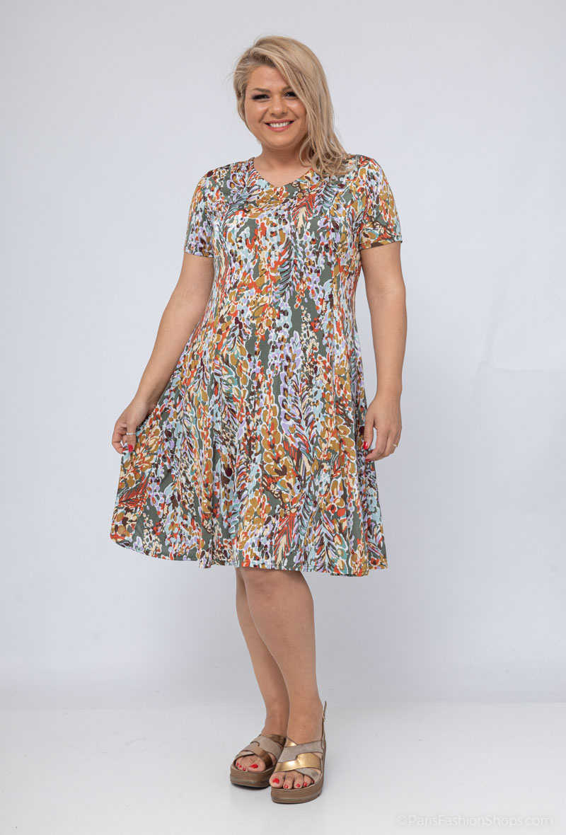 Wholesaler Veti Style - Flared printed dress