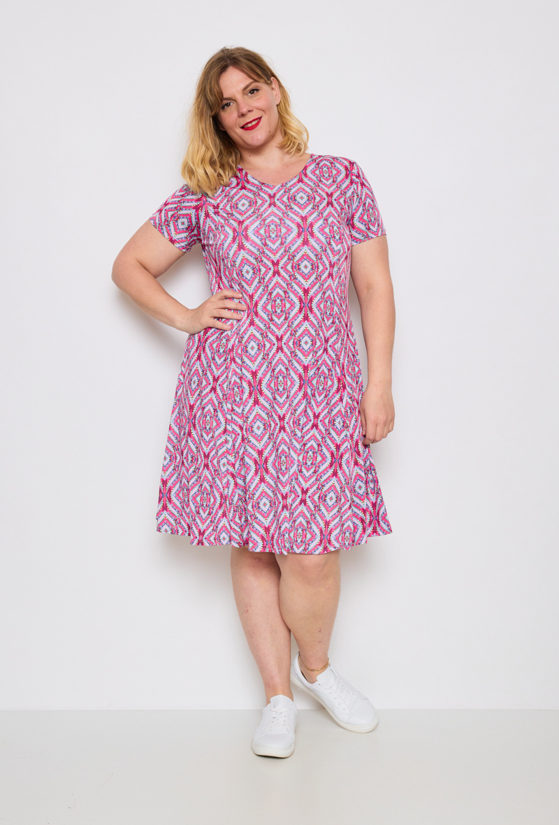 Wholesaler Veti Style - Flared printed dress