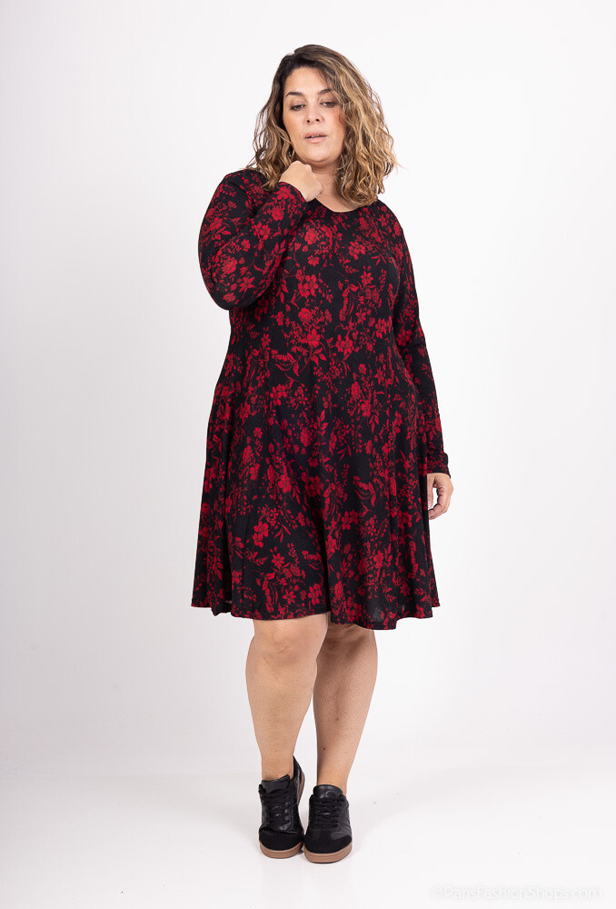 Wholesaler Veti Style - Winter flared printed dress