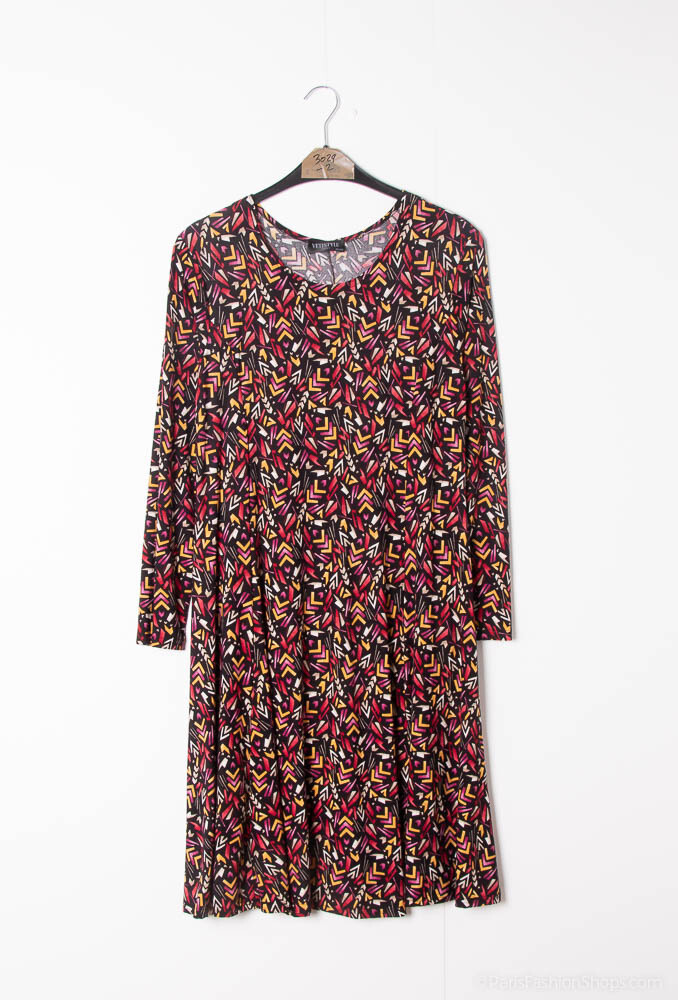 Wholesaler Veti Style - Flared printed dress
