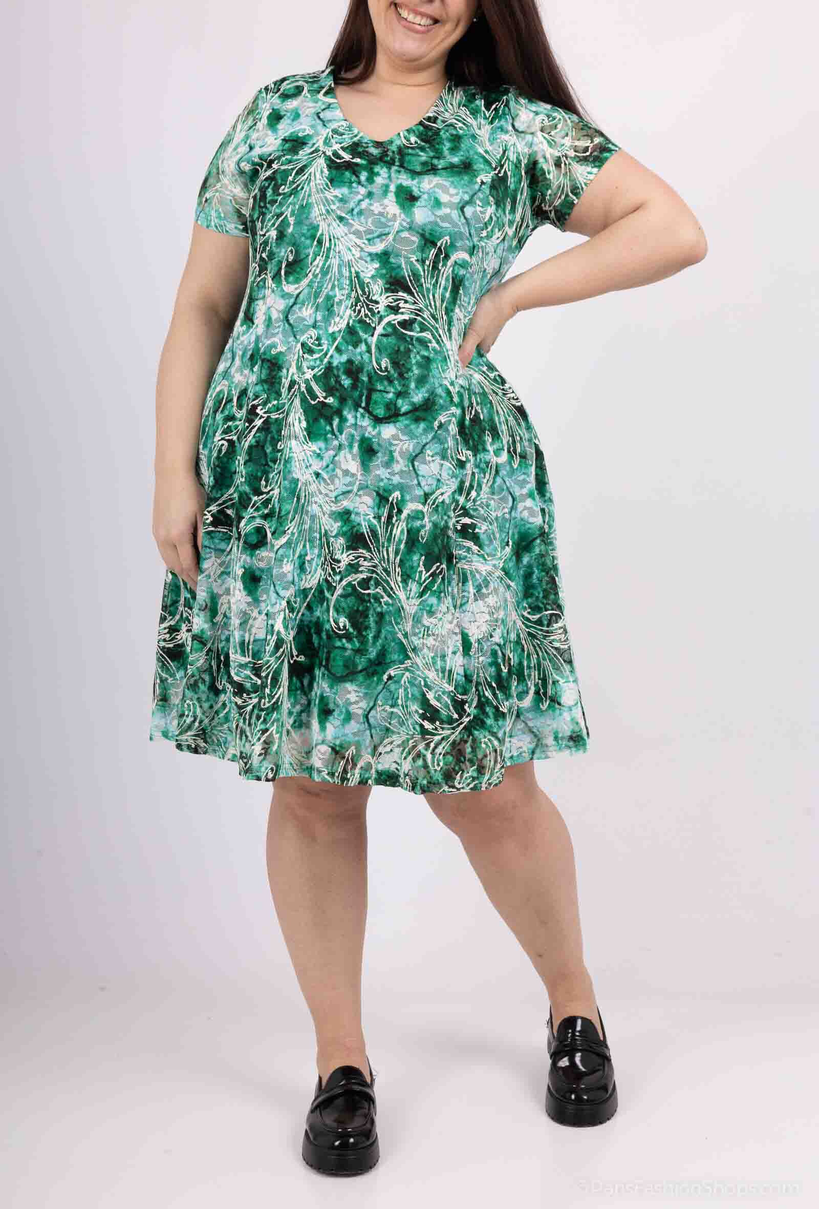 Mayorista Veti Style - Vestido de encaje estampado duplicado