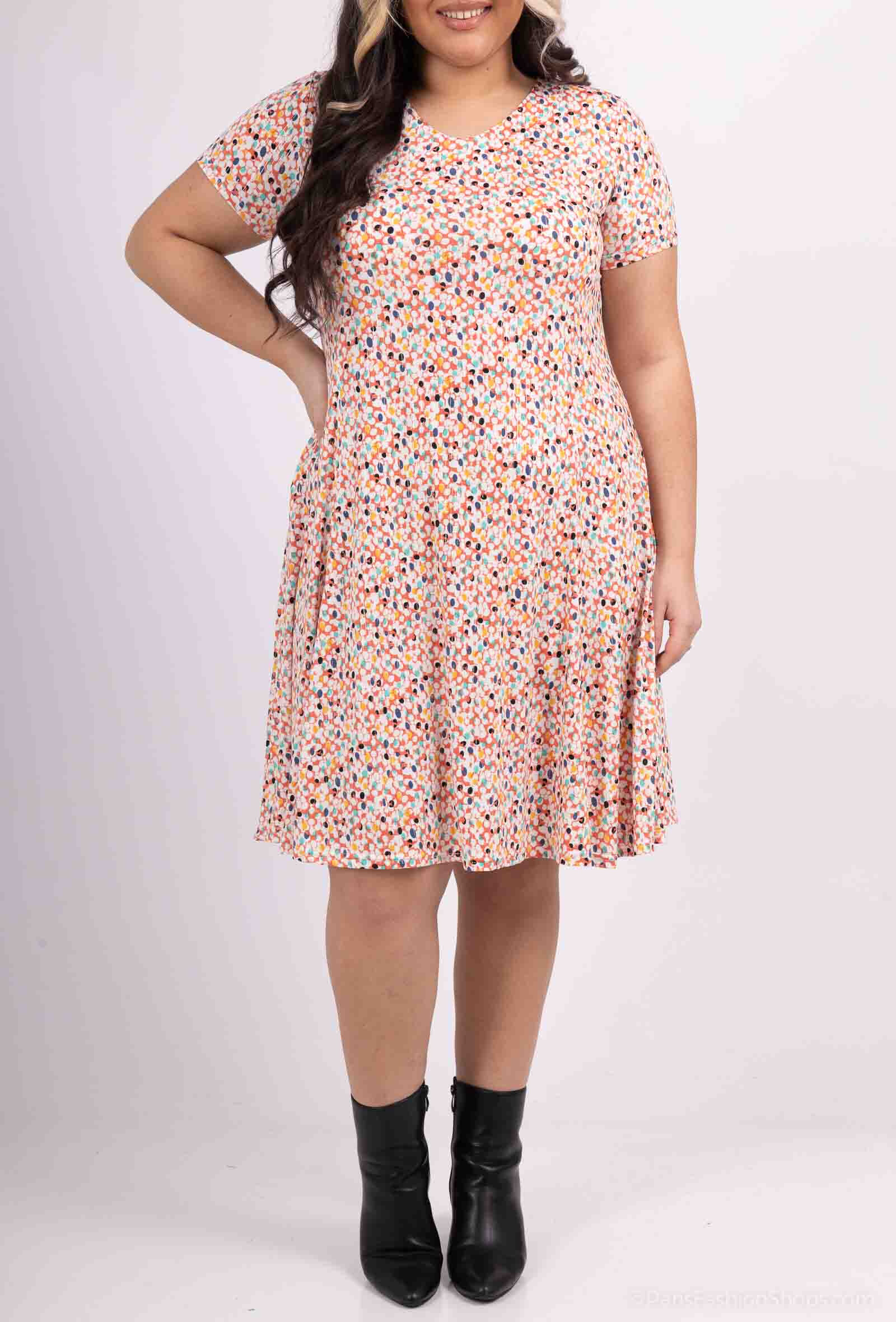 Wholesaler Veti Style - Flared printed dress