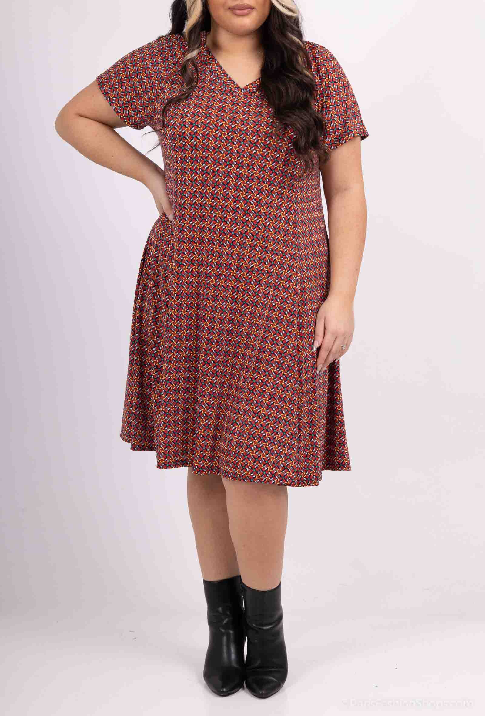Wholesaler Veti Style - Flared printed dress