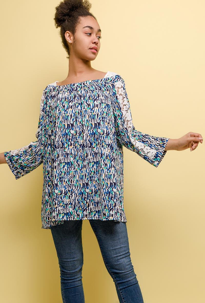 Wholesaler Veti Style - Printed stretch tunic