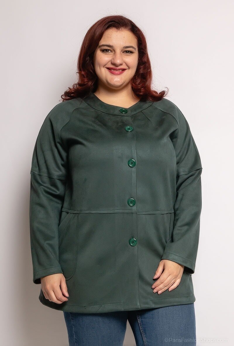 Grossiste Veti Style - Veste en suédine avec coutures