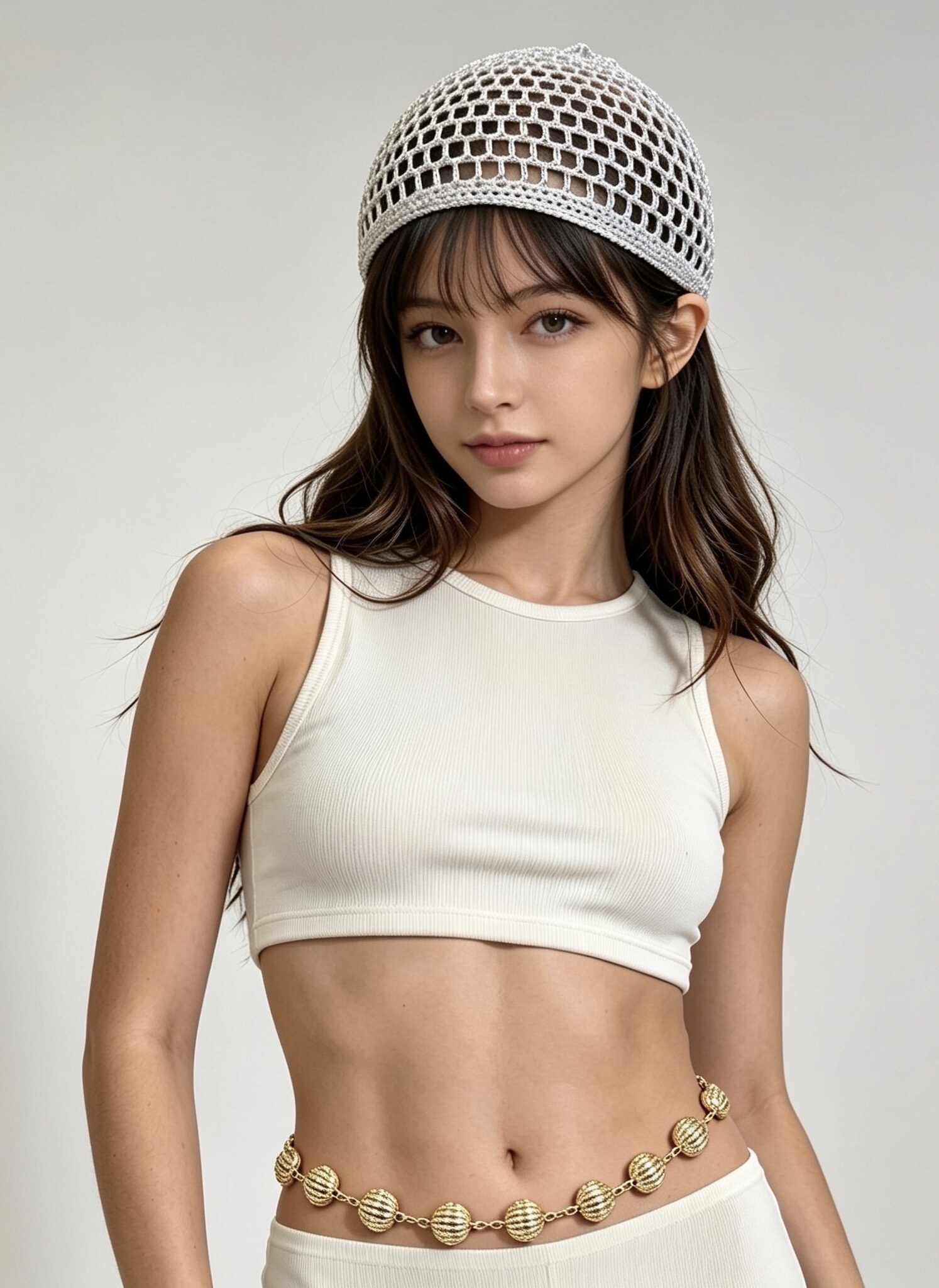 Wholesaler Victoria EL - Handmade crocheted hat with sequins