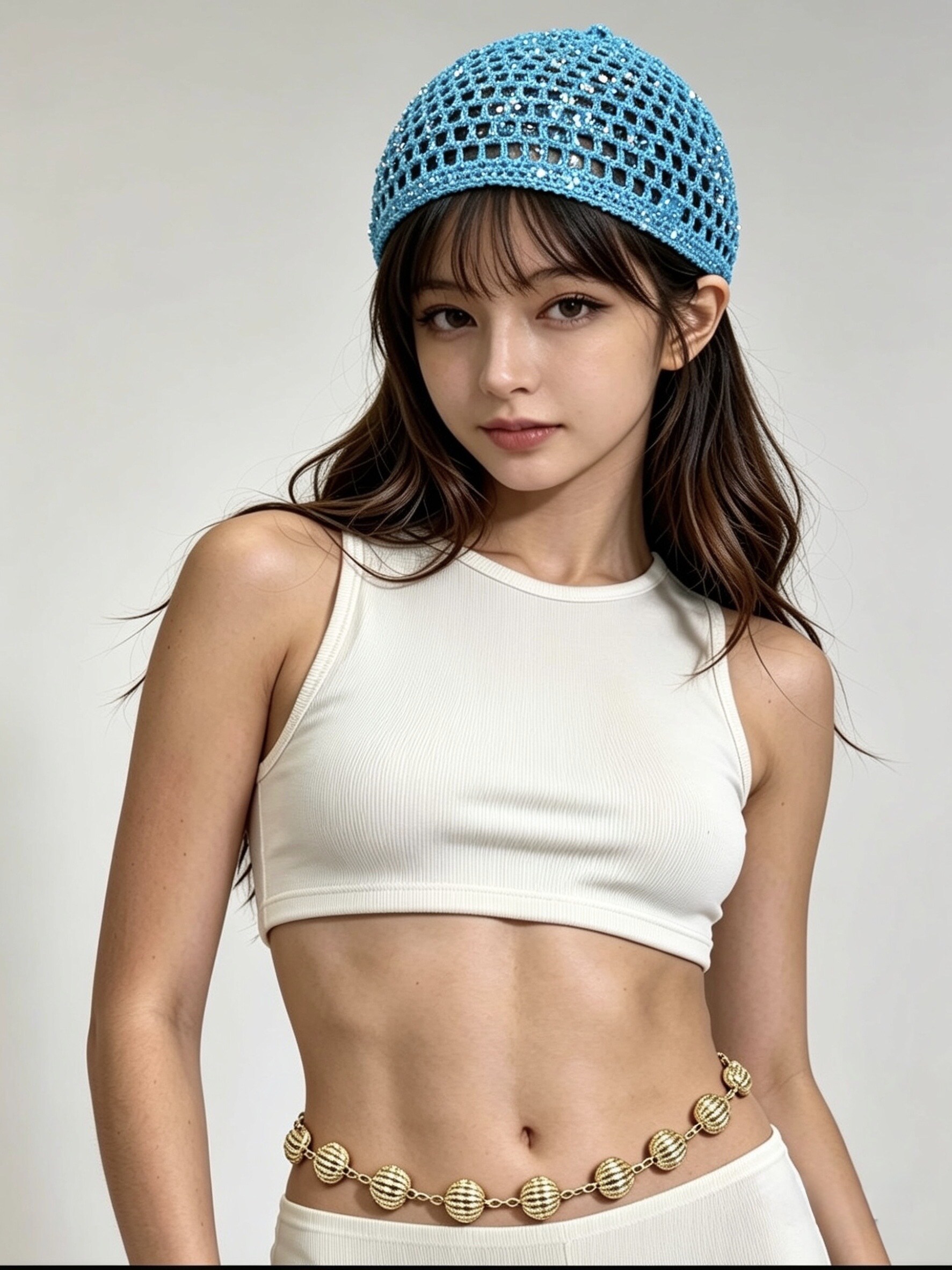 Wholesaler Victoria EL - Handmade crocheted hat with sequins