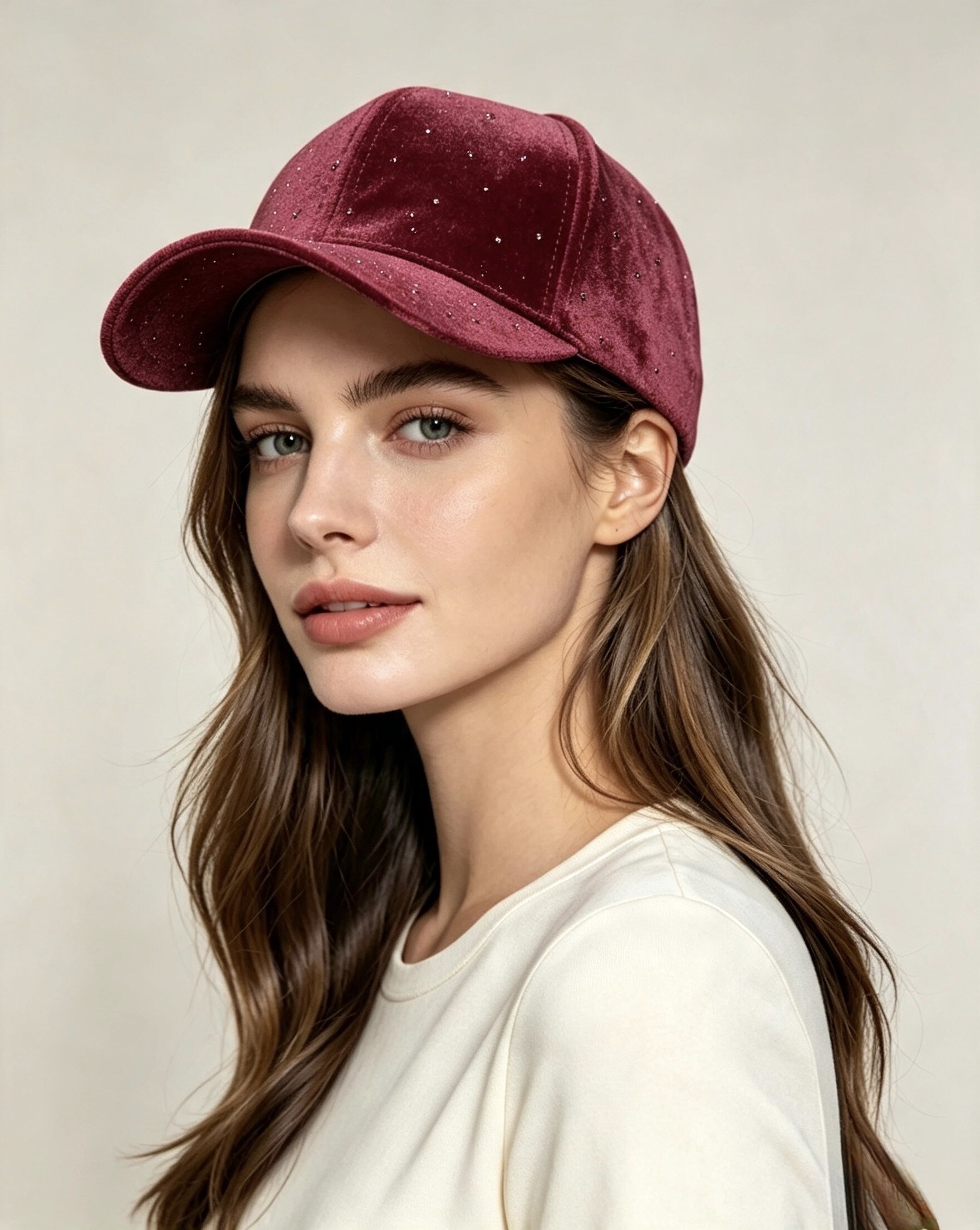 Wholesaler Victoria EL - 🧢 Sequined Velvet Cap – Fall-Winter Collection