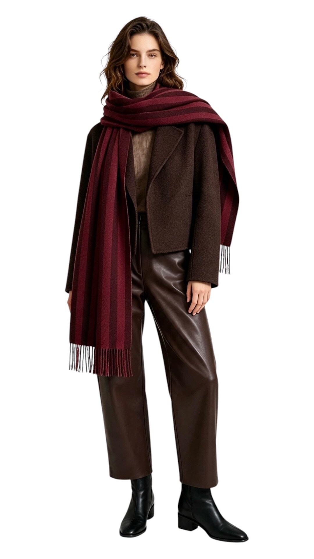 Grossiste Victoria EL - Echarpe rayée automne hiver femme