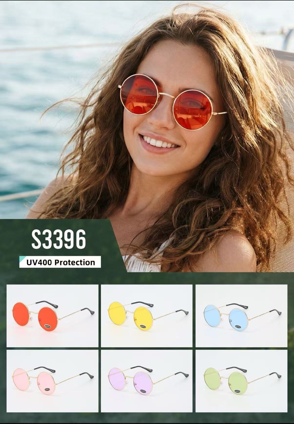 Grossiste Victoria EL - LUNETTES DE SOLEIL STYLE RÉTRO EN COULEURS !