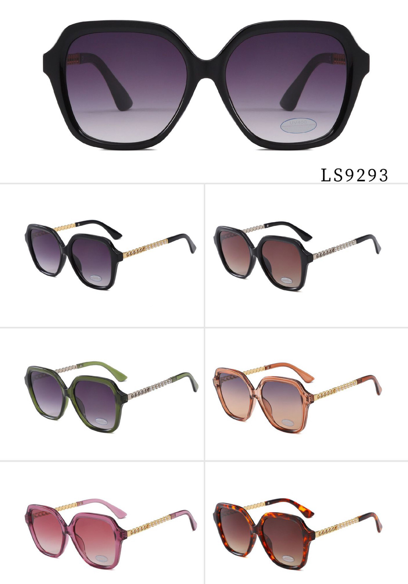 Grossiste Victoria EL - Lunettes de soleil de luxe à chaîne et perles